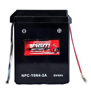 Power AGM NPC Y6N4-2A Motorcycle Battery front