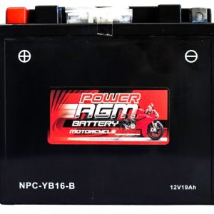 Power AGM NPC-YB16-B Motorcycle Battery front