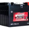 Power AGM NPC-YB4L-B Motorcycle Battery front and side