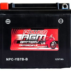 Power AGM NPC-YB7B-B Motorcycle Battery front