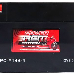 Power AGM NPC-YT4B-4 Motorcycle Battery front