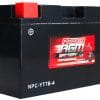 Power AGM NPC-YT7B-4 Motorcycle Battery front and side