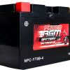 Power AGM NPC-YT9B-4 Motorcycle Battery front and side