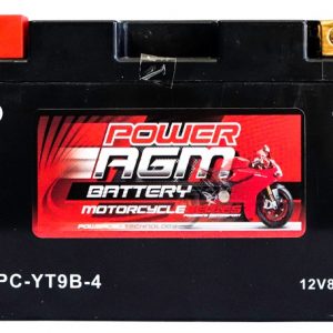 Power AGM NPC-YT9B-4 Motorcycle Battery front