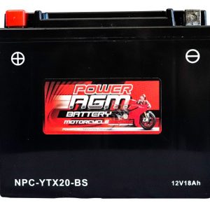 Power AGM NPC-YTX20-BS Motorcycle Battery front