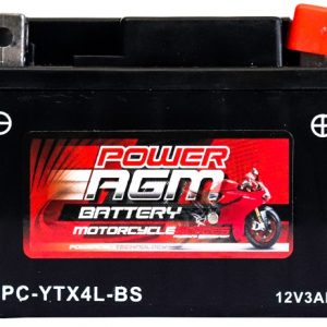 Power AGM NPC-YTX4L-BS Motorcycle Battery front