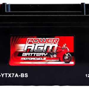 Power AGM NPC-YTX7A-BS Motorcycle Battery front