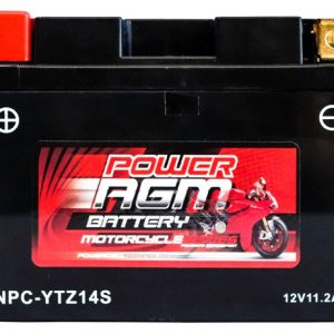 Power AGM NPC-YTZ14S Motorcycle Battery front