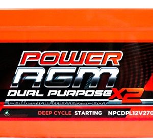 Power AGM NPCDPL12V270AH Dual Purpose Battery front